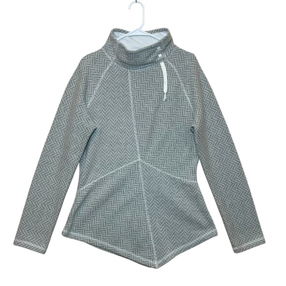 Prana Sweaters - Prana Women Sweater XL Mattea Herringbone Asymmetrical Wool Blend Hiking Outdoor